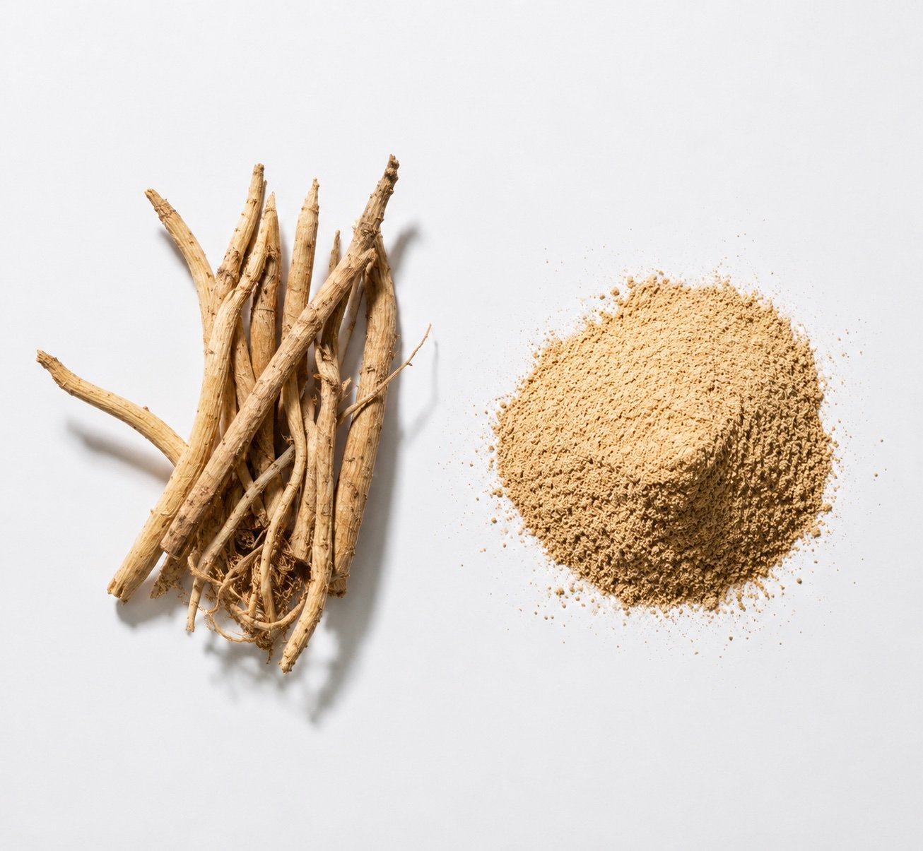 Ashwagandha root and powder